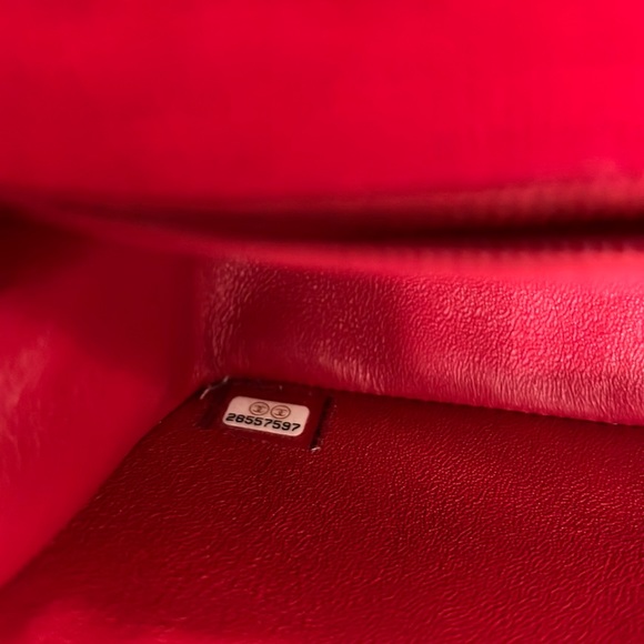Chanel pink quilted jersey mini flap gold hardware - Picture 5 of 7